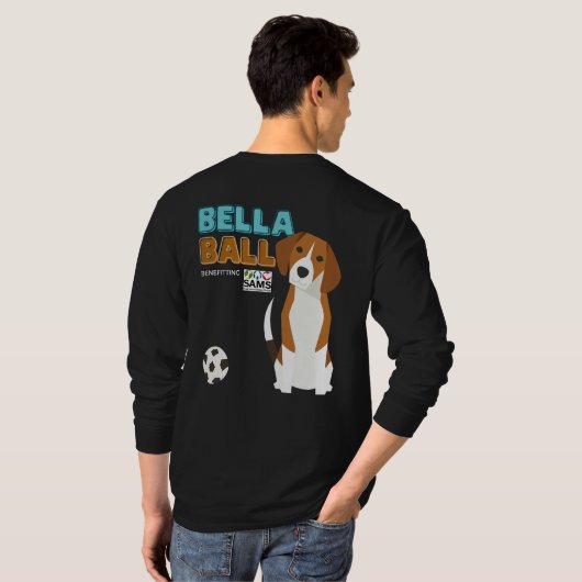 Bella Ball Mannen Long Sleeve T-Shwe T-shirt (Achterkant volledig)