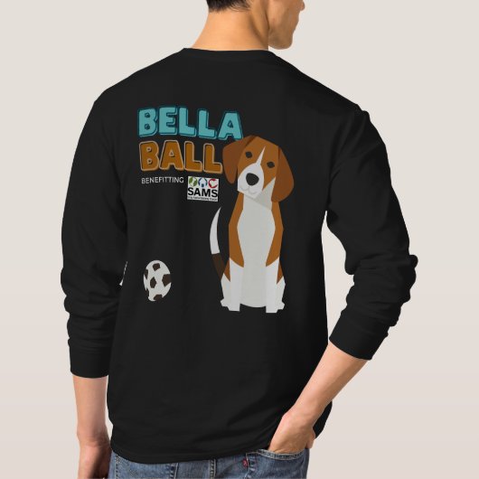 Bella Ball Mannen Long Sleeve T-Shwe T-shirt (Achterkant)