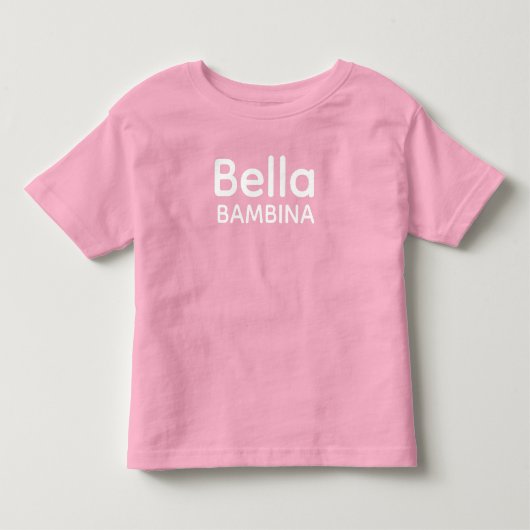 Bella Bambina Italiaans Siciliaans  Kinder Shirts (Voorkant)