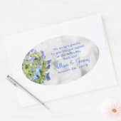 Bella Blauw Bruiloft Hydrangea Ovaal Favor Labels (Envelop)