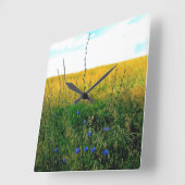 Bella Blue - Chicory Vierkante Klok (Hoek)