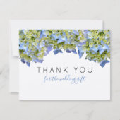 Bella Blue Hydrangea Floral Flat Hartelijk dank (Voorkant)