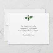 Bella Blue Hydrangea Floral Flat Hartelijk dank (Achterkant)