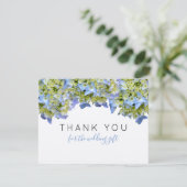 Bella Blue Hydrangea Floral Flat Hartelijk dank (Staand voorkant)