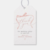 BELLA Blush Boog Zij Knoopt de Knoop Dank U Cadeaulabel (Voorkant)