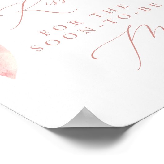BELLA Blush Bow Tying the Knot Kisses voor Mrs Poster (Hoek)