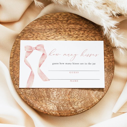 BELLA Blush Bow Tying the Knot Kisses voor Mrs Visitekaartje