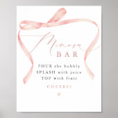 BELLA Blush Bow Ze bindt de knoop Mimosa Bar Poster (Voorkant)