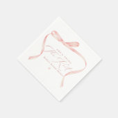 BELLA Blush Bow Ze is de knoop Vrijgezellenfeest b Servet (Hoek)