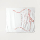 BELLA Blush Bow Ze is de knoop Vrijgezellenfeest b Wandkleed (Voorkant (horizontaal))