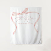 BELLA Blush Bow Ze is de knoop Vrijgezellenfeest b Wandkleed (Voorkant)