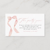 BELLA Blush Bow Ze is Tying the Knot Panty Game Visitekaartje (Voorkant)