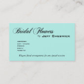 Bella Bridal Floral Arrangements Special Bedankt Visitekaartje (Achterkant)