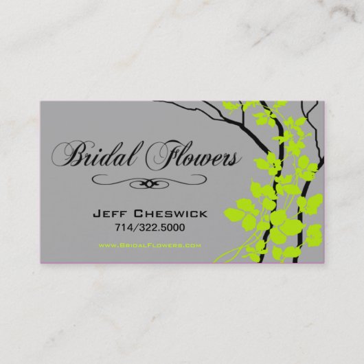 Bella Bridal Floral Arrangements Special Bedankt Visitekaartje (Voorkant)