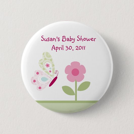 Bella Butterfly Button/Pins Ronde Button 5,7 Cm (Voorkant)