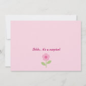 Bella Butterfly en Flowers Baby shower Invitation Kaart (Achterkant)