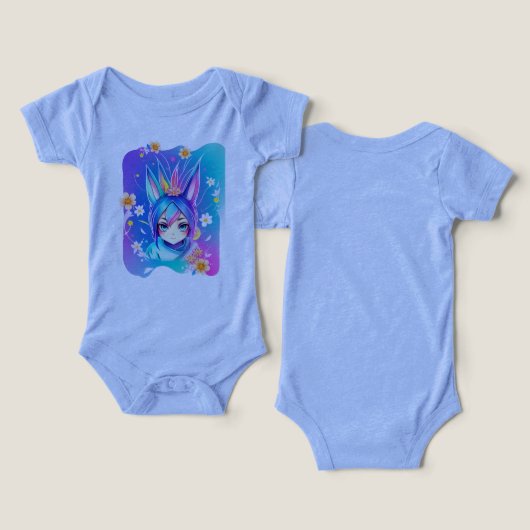 Bella+Canvas Baby Tri-blend One Piece (Ontwerp Voorkant & Achterkant)