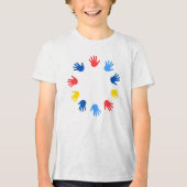 Bella+Canvas Camiseta Tri-blend para Jovens Mãos Shirt (Voorkant)