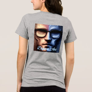 Bella+Canvas Dames Tri-blend T-shirt, Effen Zwart Shirt
