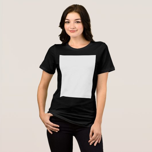 Bella+Canvas Dames Tri-blend T-shirt, Effen Zwart Tri-Blend Shirt (Voorkant volledig)