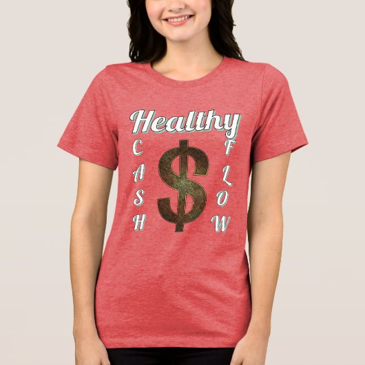 Bella+Canvas Dames Tri-blend T-Shirt, Wit, Volw. Shirt (Voorkant)