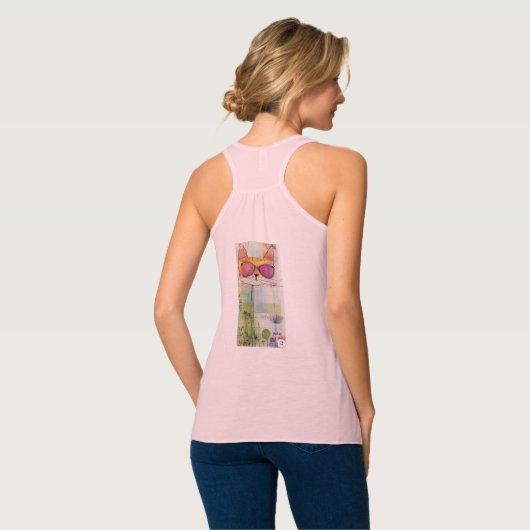 Bella+Canvas Flowy Racerback Tank Top (Volledige Achterkant)