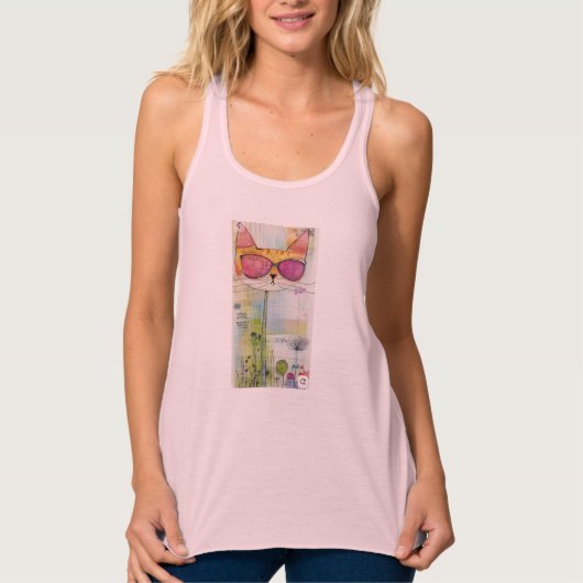 Bella+Canvas Flowy Racerback Tank Top (Voorkant)