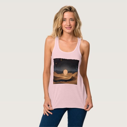 Bella+Canvas Flowy Racerback Tank Top (Volledige Voorkant)