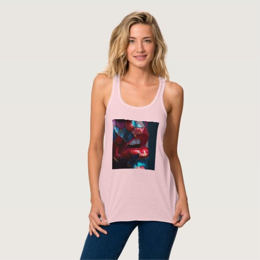 Bella+Canvas Flowy Racerback Tank Top (Volledige Voorkant)