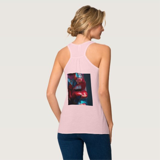 Bella+Canvas Flowy Racerback Tank Top (Volledige Achterkant)