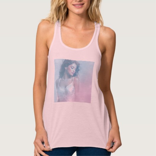 Bella+Canvas Flowy Racerback Tank Top (Voorkant)