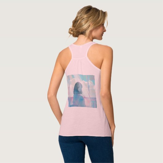 Bella+Canvas Flowy Racerback Tank Top (Volledige Achterkant)