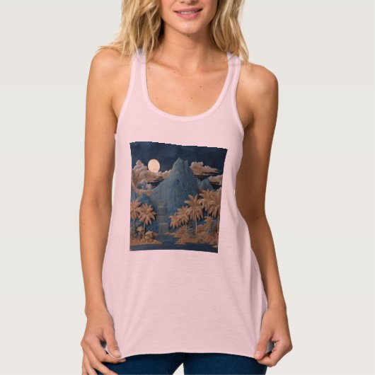 Bella+Canvas Flowy Racerback Tank Top (Voorkant)