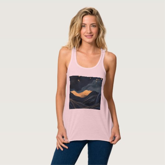 Bella+Canvas Flowy Racerback Tank Top (Volledige Voorkant)