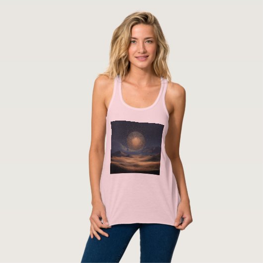 Bella+Canvas Flowy Racerback Tank Top (Volledige Voorkant)