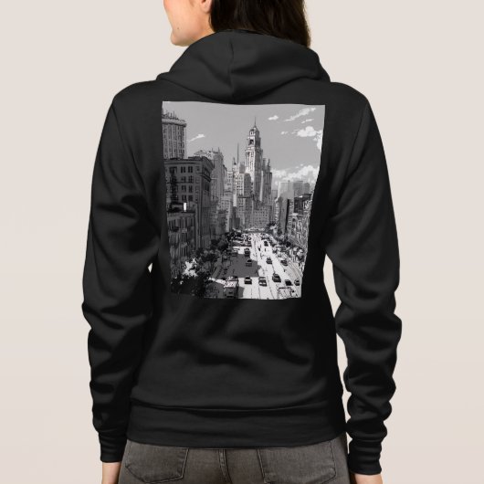 Bella+Canvas Full-Zip Hoodie (Achterkant)