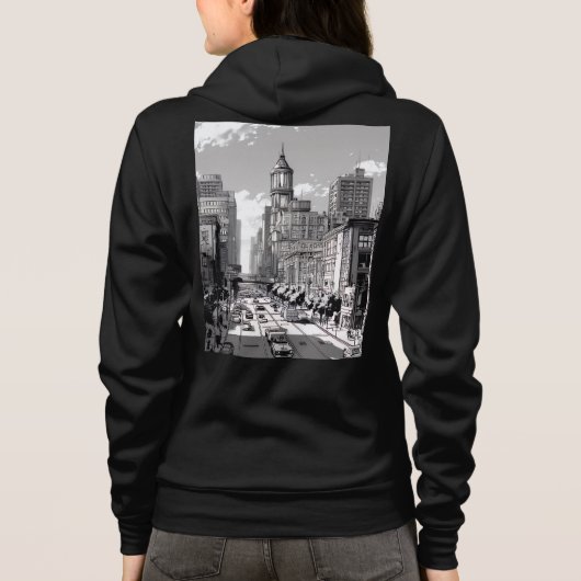 Bella+Canvas Full-Zip Hoodie (Achterkant)