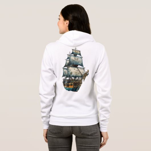 Bella+Canvas Full-Zip Hoodie (Achterkant volledig)