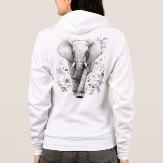 Bella+Canvas Full-Zip Hoodie (Achterkant)