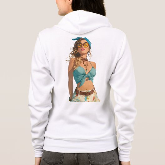 Bella+Canvas Full-Zip Hoodie (Achterkant)