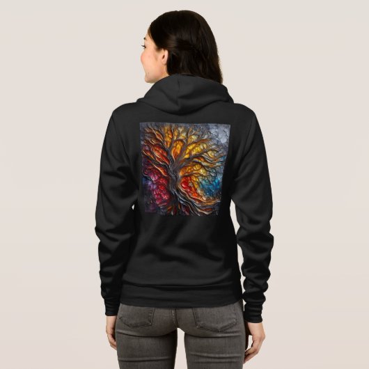 Bella+Canvas Full-Zip Sweatshirts met artwork 10 Hoodie (Achterkant volledig)
