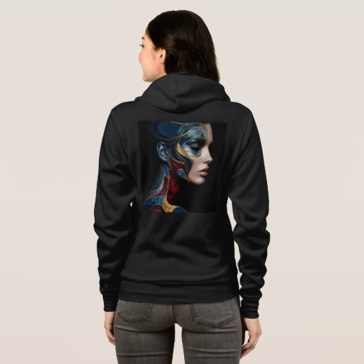 Bella+Canvas Full-Zip Sweatshirts met artwork 1 Hoodie (Achterkant volledig)