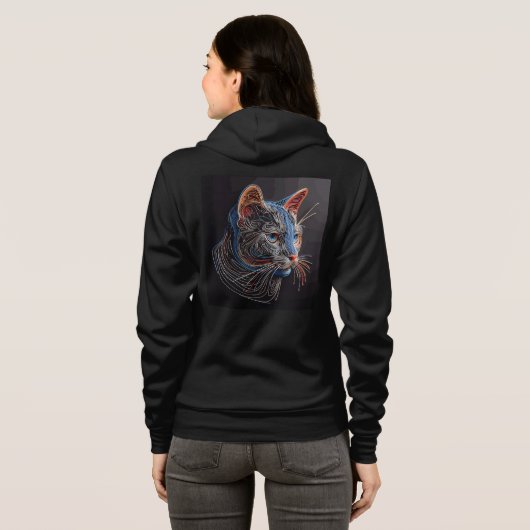 Bella+Canvas Full-Zip Sweatshirts met artwork 24 Hoodie (Achterkant volledig)