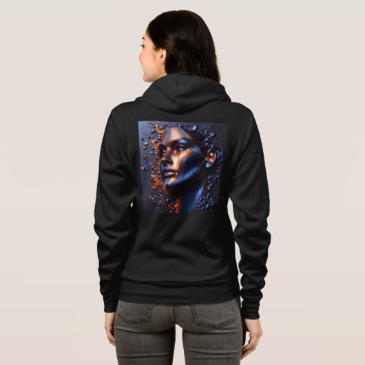 Bella+Canvas Full-Zip Sweatshirts met artwork 3 Hoodie (Achterkant volledig)