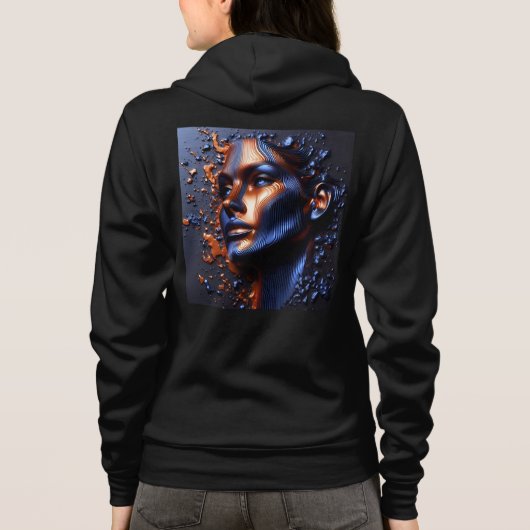 Bella+Canvas Full-Zip Sweatshirts met artwork 3 Hoodie (Achterkant)
