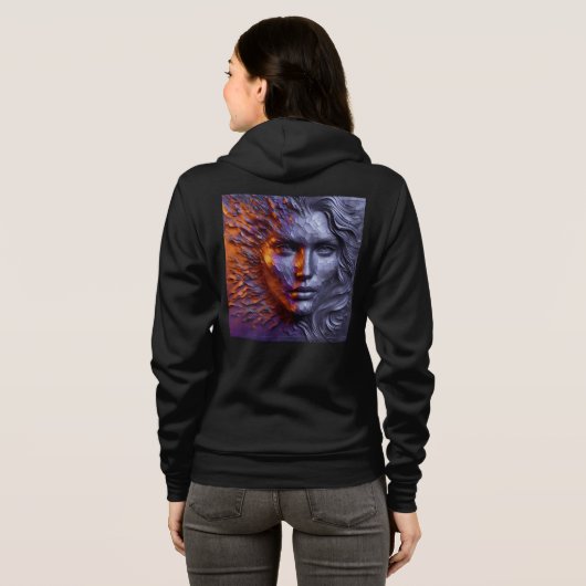 Bella+Canvas Full-Zip Sweatshirts met artwork 4 Hoodie (Achterkant volledig)