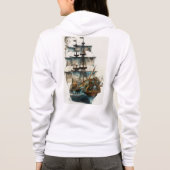 Bella+Canvas Hoodie met volledige ritssluiting (Achterkant)