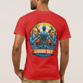 Bella + Canvas Jersey Dag van de Arbeid Design T-shirt (Achterkant)