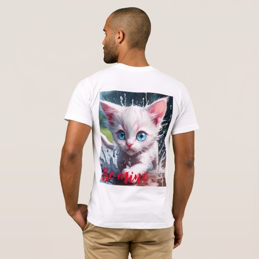 Bella Canvas Jersey T-shirt met korte mouwen Kitte (Achterkant volledig)