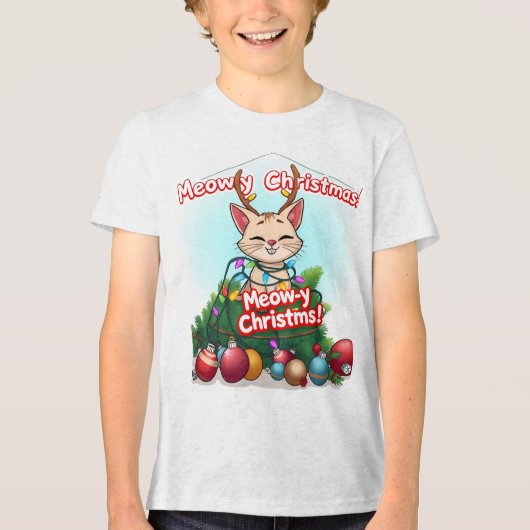 Bella+Canvas Jeugd Tri-blend T-shirt (Voorkant)